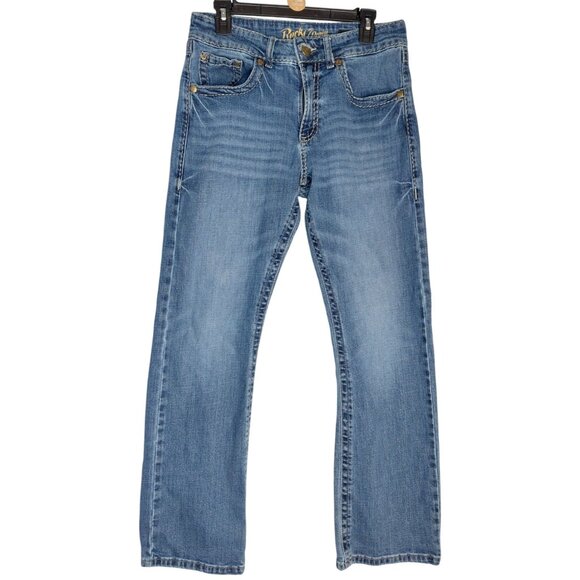Rock 47 By Wrangler Mens Blue Denim Jeans Straight Fit 32x32 - Picture 1 of 5